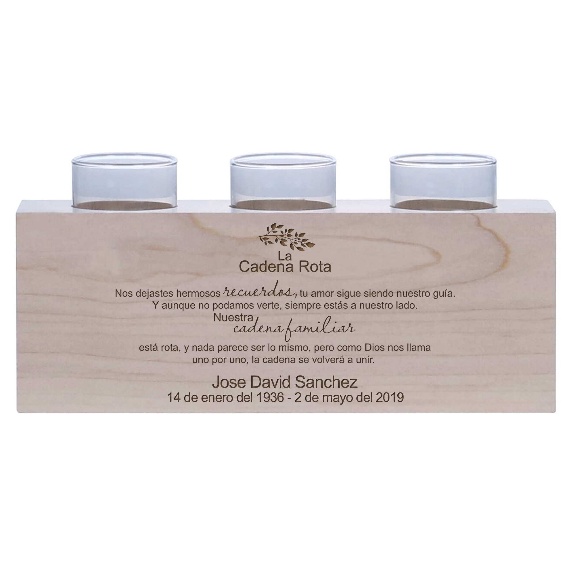 Soporte de vela de madera española / vela conmemorativa | Etsy