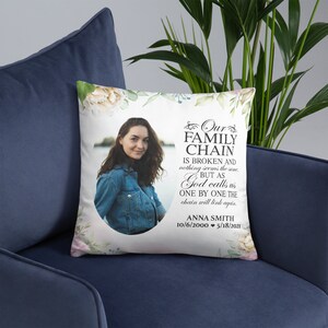Personalized Memorial Pillow | Custom Pillow | Memory Pillow | Memorial Gift | Bereavement Gift | Sympathy Gift | In Loving Memory