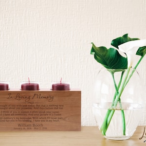 Votive Candle Holder | Personalized Memorial Candle | Memorial Candle Holder | Laser Engraved Wood | Tealight Candle Holder | Child Memorial