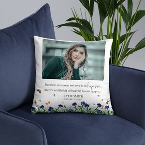 Personalized Memorial Pillow | Custom Pillow | Memory Pillow | Memorial Gift | Bereavement Gift | Sympathy Gift | In Loving Memory
