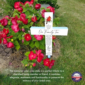 Solar Memorial Garden Stake Solar Cross Memorial Grave Marker Cross In Memory Garden Memorial Garden Gift Solar Light Cross