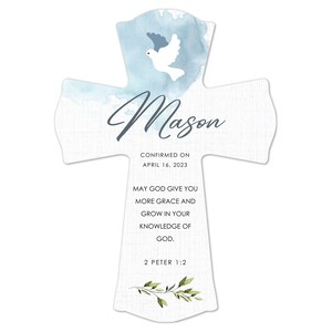 Confirmation Wall Cross | Personalized Baptism Keepsake | Christening Gifts | First Communion Gift | Baptism Gift Girl | Baptism Gift Boy