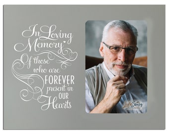 Memorial Picture Frame | Wooden Picture Frame | In Loving Memory | Broken Chain Memorial | Sympathy Picture Frame | 4x6 Picture Frame