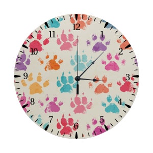 Dog Clock | Pet Clock | Wall Clock | Dog Wall Décor | Pet Wood Clock | Dog Appreciation | Dog Mom Gift | Gifts For Dog Lovers | Home Décor