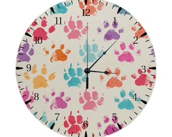 Dog Clock | Pet Clock | Wall Clock | Dog Wall Décor | Pet Wood Clock | Dog Appreciation | Dog Mom Gift | Gifts For Dog Lovers | Home Décor