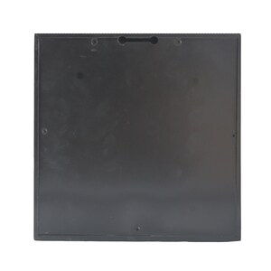 May include: A black square picture frame with a hanging hook on the back.