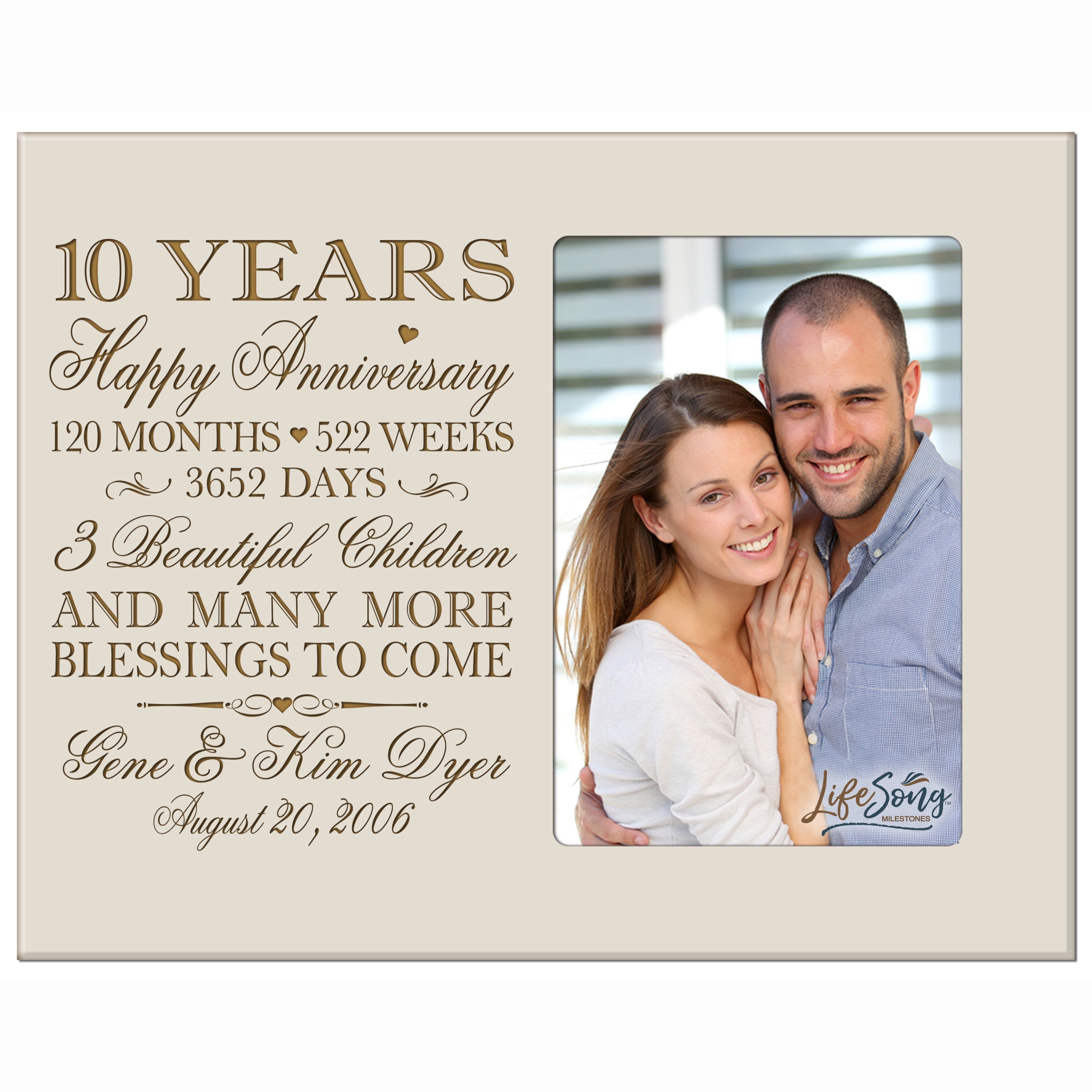 10th Anniversary Gift | Personalized 10th Wedding Anniversary