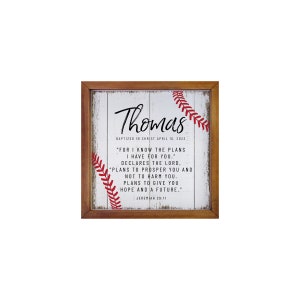Baptism Gift | Wood Signs | Sports Décor | Custom Sign | Baseball Décor | Living Room Décor | Baseball Coach Gift | Religious Sports Art