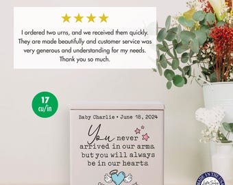 personalized baby urn for ashes, baby remembrance keepsake urn, stillborn baby urn with name, infant memorial urn, baby angel memorial urn