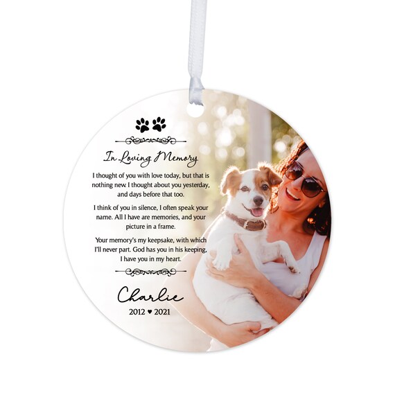 Pet Memorial Ornament | Pet Portrait Custom | Sympathy Gift | Christmas Ornaments | Cat Memorial | Dog Memorial | Dog Lover Gift | Pet Gifts