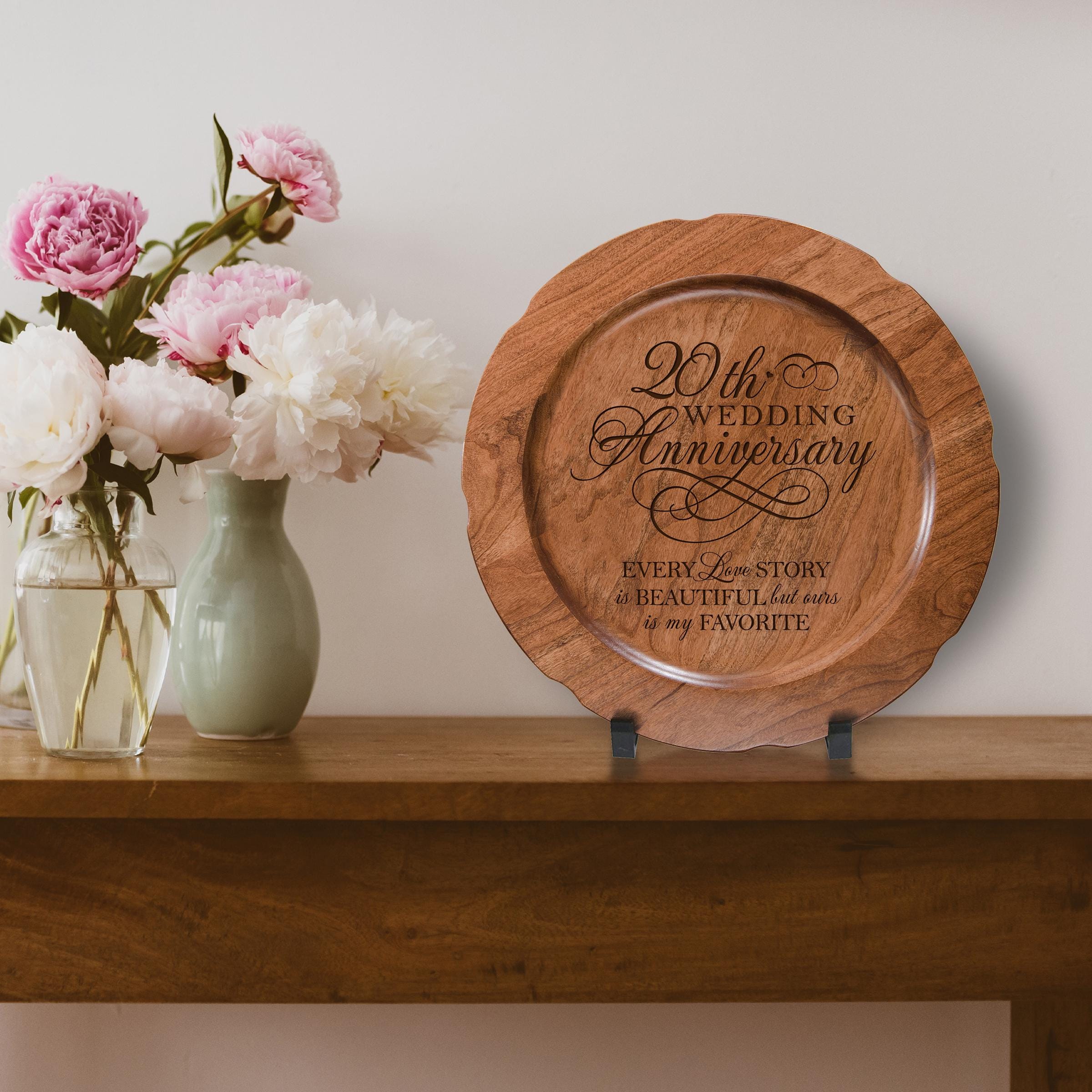 20th Anniversary Gift | Anniversary Plate | Decorative Plate