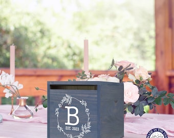Wood Card Box | Personalized Wedding Card Holder | Card Box With Slot | Memory Box | Wedding Reception | Wedding Décor | Wedding Money Box