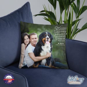 Pet Memorial Gift, Personalized Dog Memorial Pillow, Custom Pet Loss Keepsake, Pet Loss Pillow, Dog Remembrance, Pet Memorial Pillow