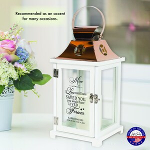 Personalized Memorial Lantern | In Memory Lantern | LED Flameless Lantern | Personalized Gift | Loss of Loved One | Personalized Grief Gift