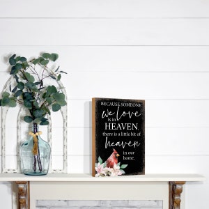 Cardinal Memorial Sign | Cardinal Shelf Sitter | Wedding Memorial Gift | Memorial Gift for Loss | Loss of Mother