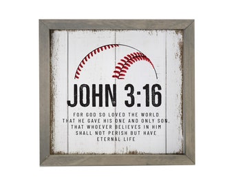 Christian Gifts | Wood Signs | Sports Décor | Scripture Art | Housewarming Gift | Baseball Coach Gift | Baseball Gifts | Farmhouse Signs