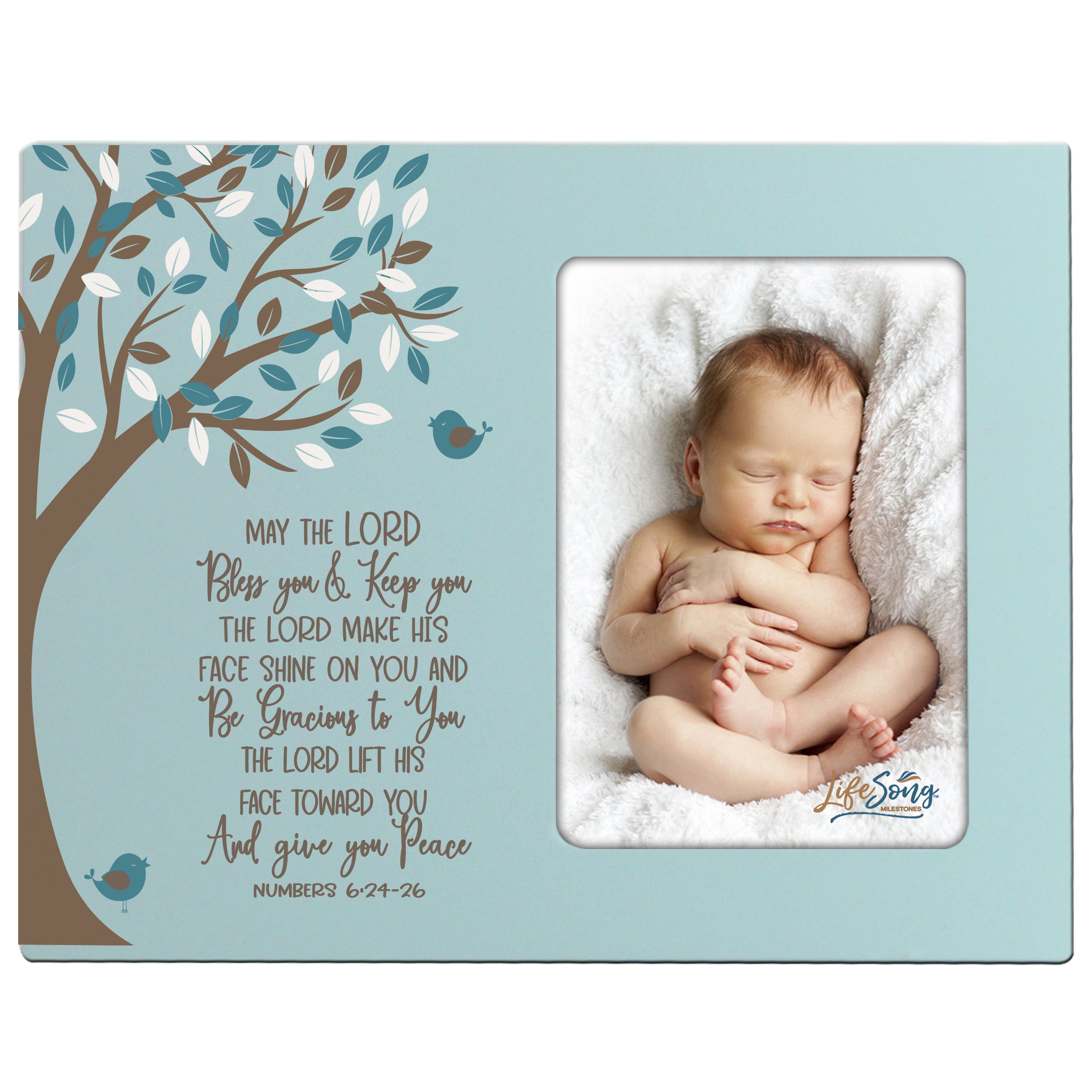 Baptism Frame Baptism Gift Boy 8x10 Picture Frame Wood Etsy