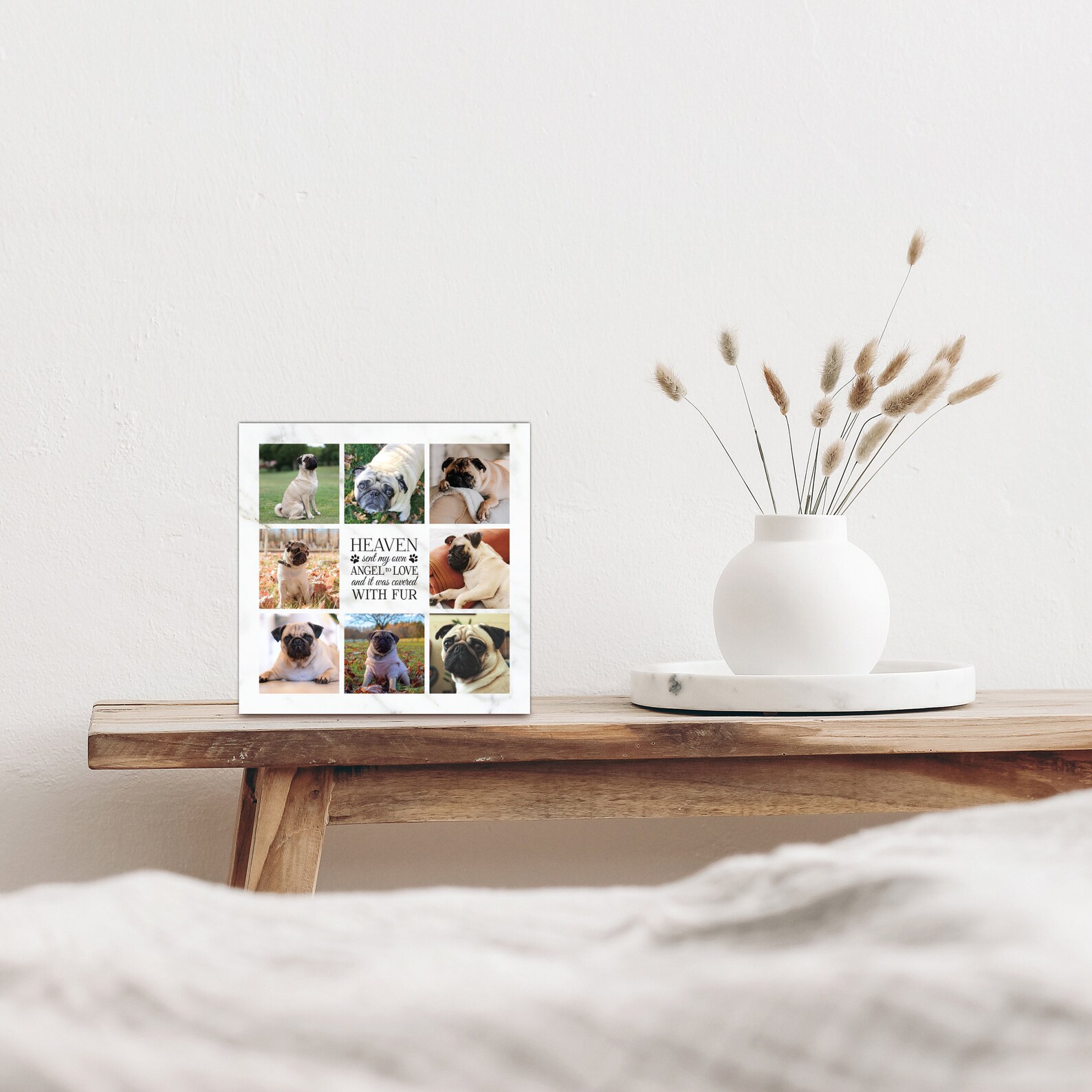 Uvprinted Cremation Shadow Box Urn for Animal Ashes Dog Urn Etsy