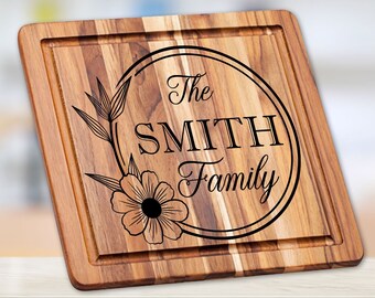 Cheese Board Personalized and Monogrammed  - Engagement & Bridal Shower Gifts for Couples