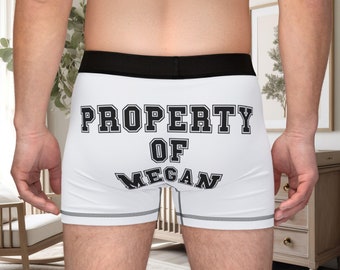 Property of Boxers, Custom Men's Underwear, Funny Gift for Him, Grooms Gifts, Personalized Boxers, Men's Gift Ideas