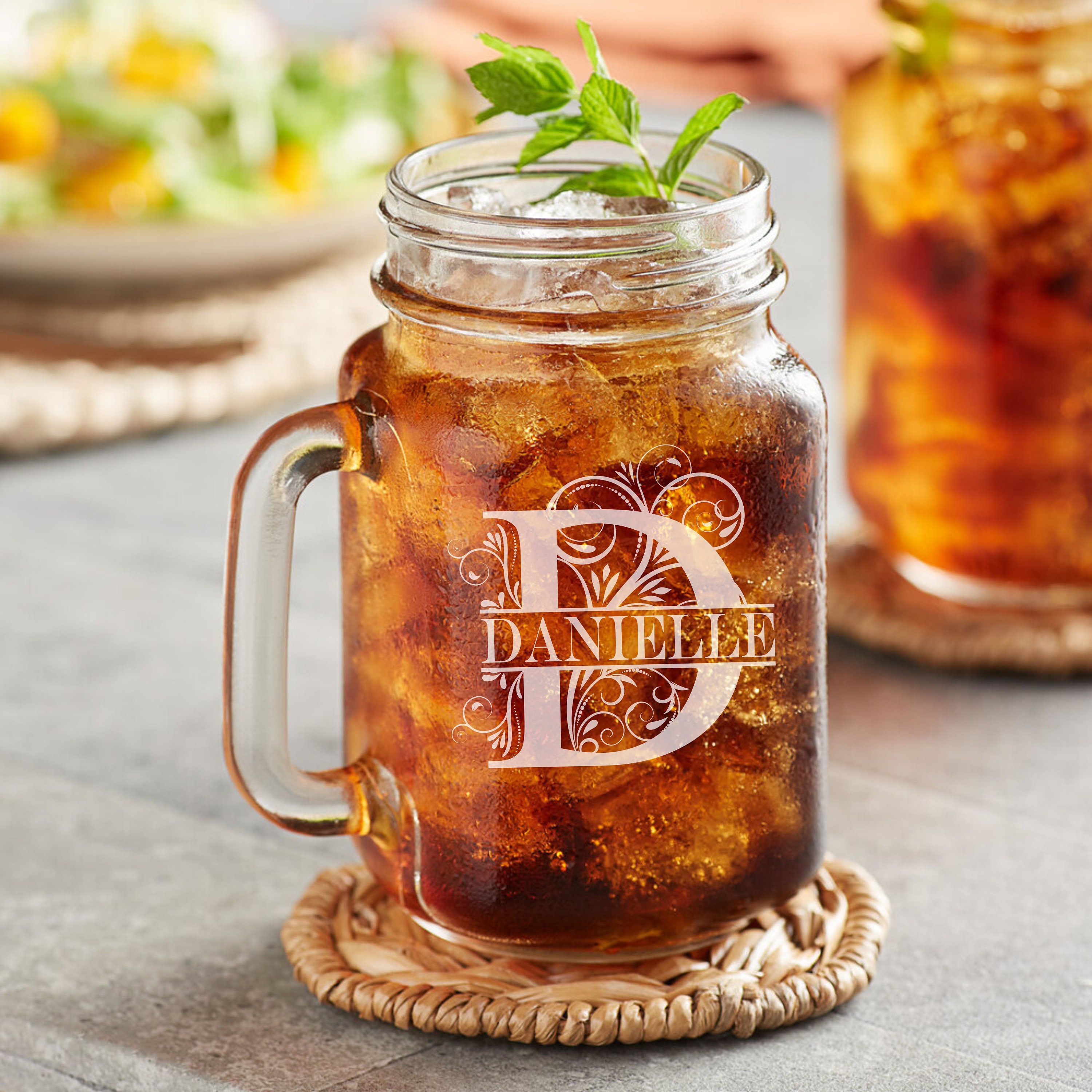 Mason Jar Iced Coffee Cup with Lid and Straw, 24oz Regular Mouth Mason Jars  with Handle Glass Coffee…See more Mason Jar Iced Coffee Cup with Lid and