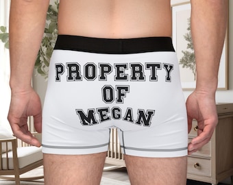 Property of Boxers, Custom Men's Underwear, Funny Gift for Him, Grooms Gifts, Personalized Boxers, Men's Gift Ideas