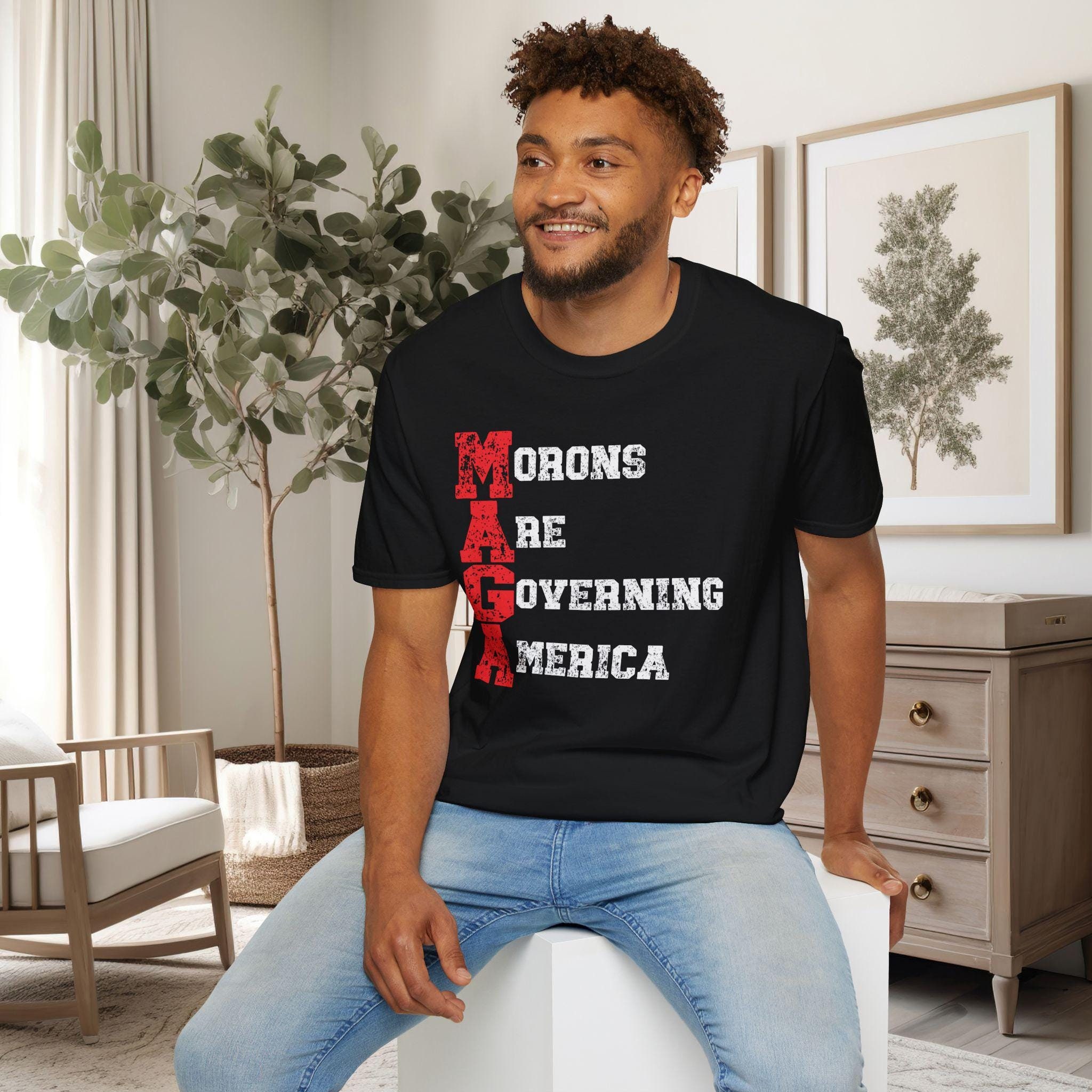 Maga - Morons Are Governing America - T-Shirt | Anti Trump Maga - Morons Are Governing America - T-Shirt | Anti Trump
