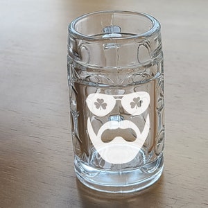 Mini Tavern Mug Beer Stein Custom Shot Glass. 1.35oz Shot Glasses Day Mini Beer Mugs with Handle, Irish Gifts. image 5