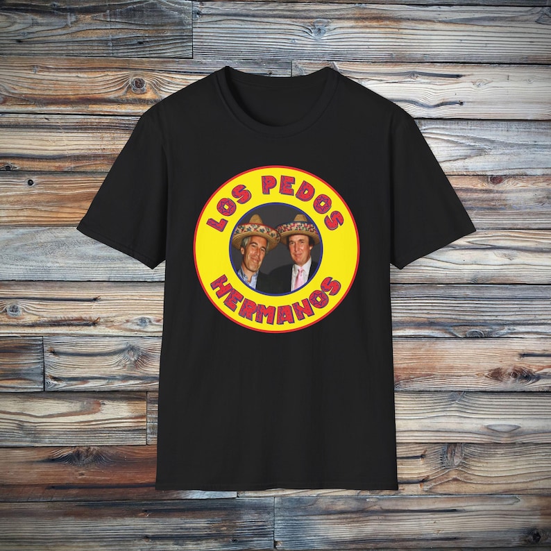 Los Pedos Hermanos Retro Trump Epstein Camiseta Black