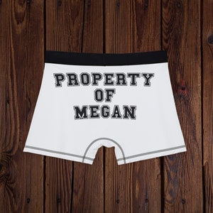 Property of Boxers, Custom Men's Underwear, Funny Gift for Him, Grooms Gifts, Personalized Boxers, Men's Gift Ideas image 3