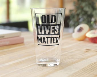 Bicchiere da birra Old Lives Matter – Accessorio da bar retrò, boccale da birra personalizzato