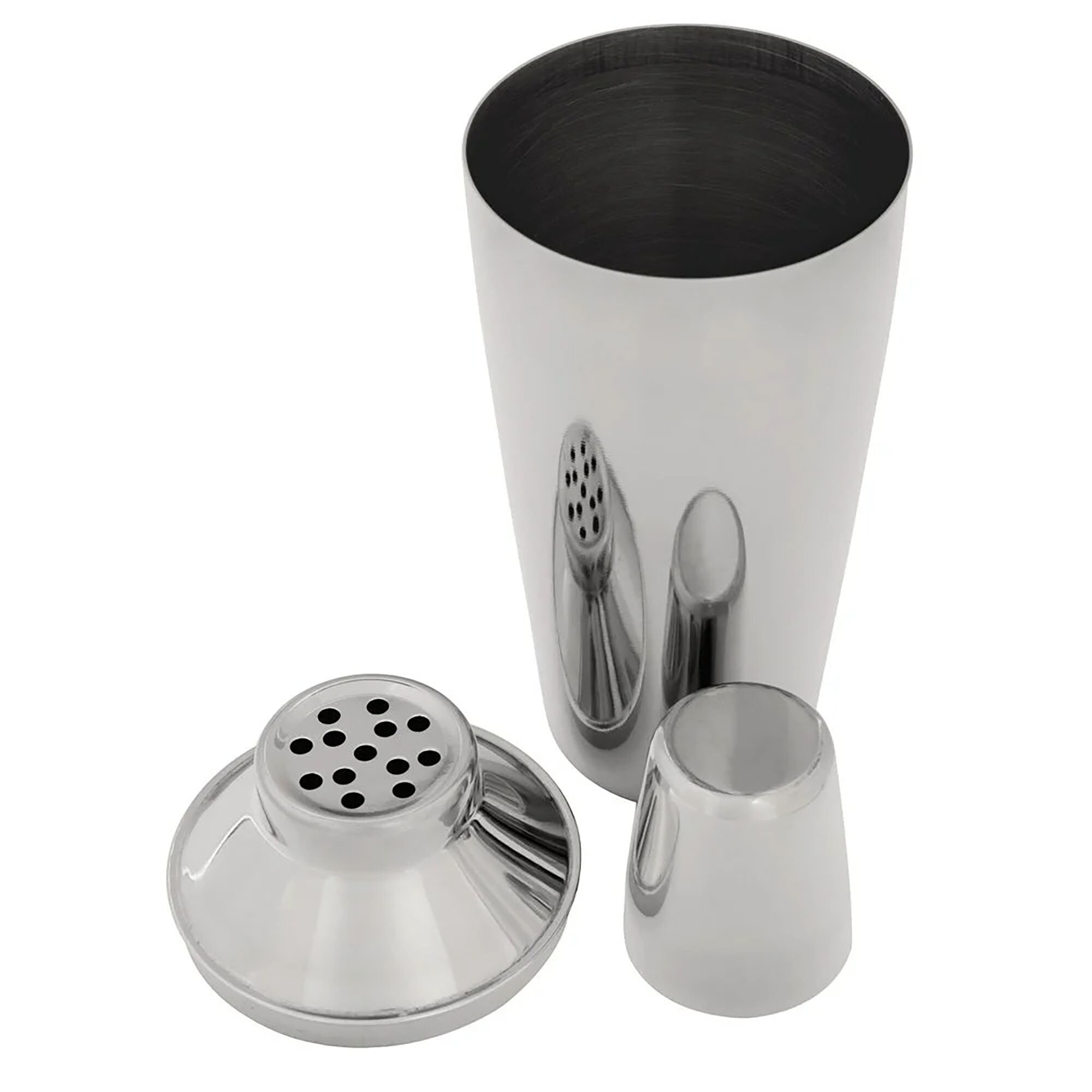 Acopa 12 oz. Stainless Steel 3-Piece Cobbler Cocktail Shaker