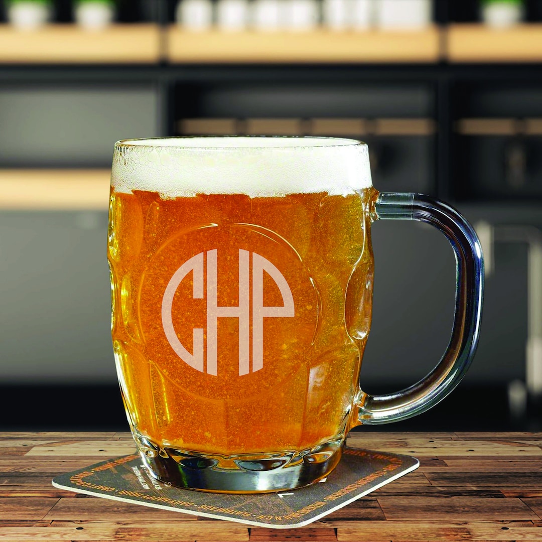 Custom 20oz Dimple Beer Mug - Engraved Beer Mug - Personalized ...