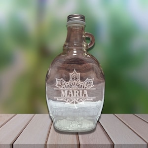 Vintage Log Cabin Syrup Glass Bottle Large Size 10 tall (no label)