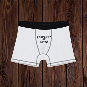 Property of Boxers, Custom Men's Underwear, Funny Gift for Him, Grooms Gifts, Personalized Boxers, Men's Gift Ideas image 2