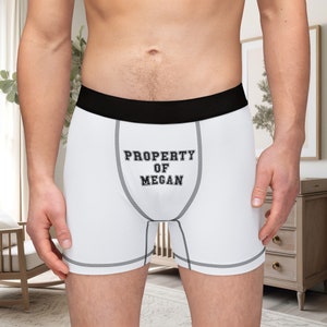 Property of Boxers, Custom Men's Underwear, Funny Gift for Him, Grooms Gifts, Personalized Boxers, Men's Gift Ideas image 5