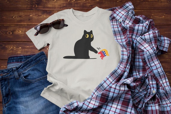 T-Shirt CATS For TRUMP – Maglietta Patriot USA 2024, Elezioni Americane, Taglie S-2XL, Nuova - Foto 3