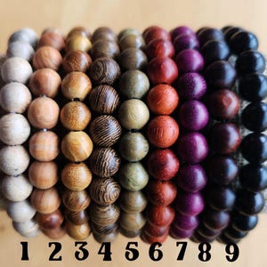 Handmade 8mm Wooden Bead Bracelet - Stackable Eco-Friendly Jewelry