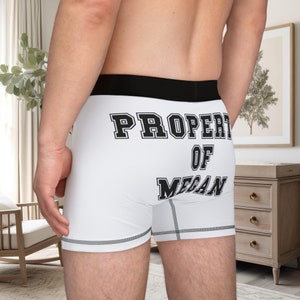 Property of Boxers, Custom Men's Underwear, Funny Gift for Him, Grooms Gifts, Personalized Boxers, Men's Gift Ideas image 7
