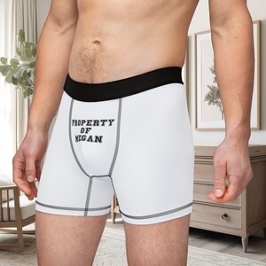 Property of Boxers, Custom Men's Underwear, Funny Gift for Him, Grooms Gifts, Personalized Boxers, Men's Gift Ideas image 6