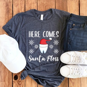 Christmas Dentist Shirt • Santa Floss Shirt • Funny Dentist Shirt • Christmas Gift For Dentist • Dental Hygienist Christmas Shirt
