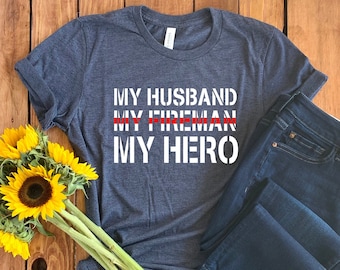 Fire Wife Shirt • Firefighter Wife • Fireman Wife Shirt • Firefighter Wife Shirt • Firefighter Wifey • Thin Red Line Shirt • Unisex Tee