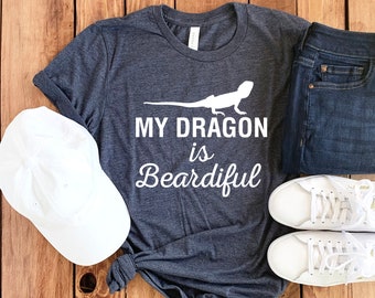Camiseta divertida de dragón barbudo • Mamá de dragón barbudo • Camiseta de dragón barbudo • Amante de los dragones barbudos • Regalo de dragón barbudo • Camiseta de lagarto dragón