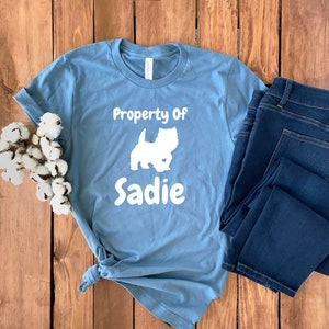 Personalized Westie T-shirt Custom Westie Shirt Westie Mom Shirt Westie Gift Tee Westie T-shirt Westie Lover Shirt Unisex Tee image 1