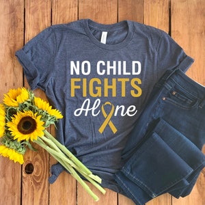 Childhood Cancer Awareness Shirt • Child Cancer Awareness Shirt • Fight Childhood Cancer • Gold Cancer Ribbon Shirt • Fight Like A Kid