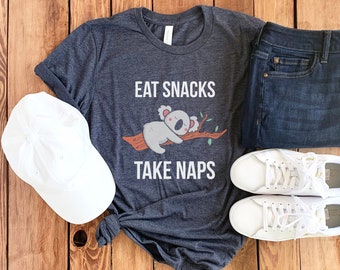 Chemise koala • T-shirt sieste • T-shirt cadeau koala • Chemise ours koala • Chemise reine sieste • Chemise amateur de koala • T-shirt koala • Chemise animal • T-shirt unisexe