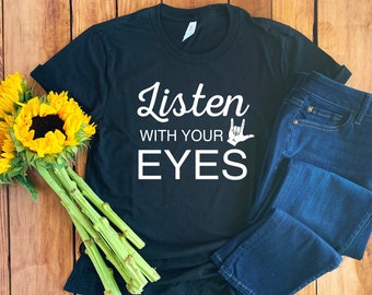 Chemise ASL • Cadeau ASL • Apprendre la langue des signes • T-shirt ASL • Cadeau langue des signes • Amour de la langue des signes • Chemise américaine des signes • Sweat à capuche Asl