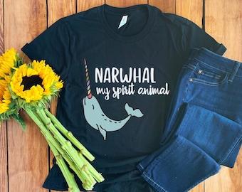 Narwhal Shirt • Narwhal My Spirit Animal • Gift For Narwhal Lover • Cute Narwhal T-Shirt • Spirit Animal • Funny Narwhal Tee • Unisex Tee