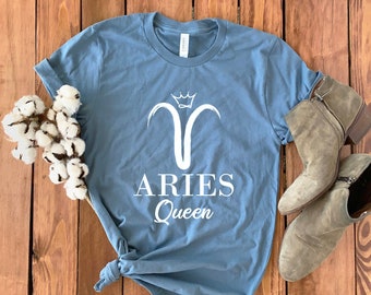 Aries Shirt • Aries Queen • Zodiac Sign Shirt • Aries Queen Tee • Gift For Aries • Aries Astrology T-Shirt • Aries Zodiac • Unisex Tee