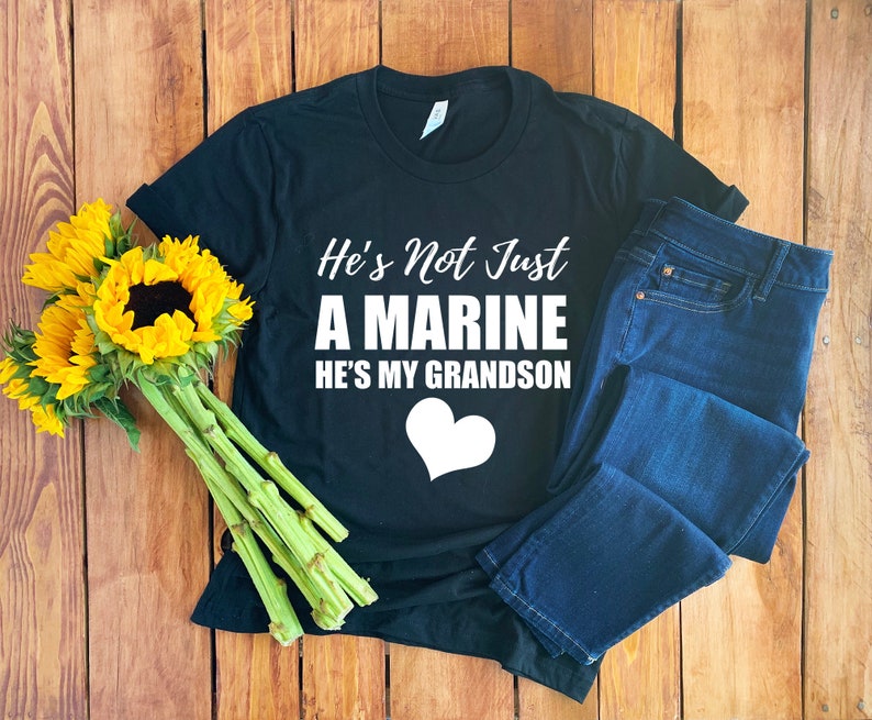 Marine Grandma Shirt Marine Grandma Gift Marine Grandson | Etsy